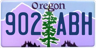 OR license plate 902ABH