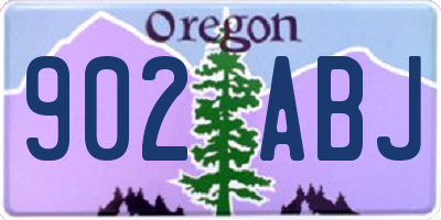 OR license plate 902ABJ