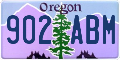 OR license plate 902ABM