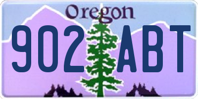 OR license plate 902ABT