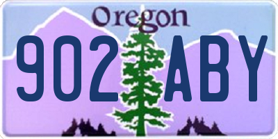 OR license plate 902ABY