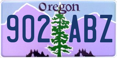 OR license plate 902ABZ