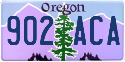 OR license plate 902ACA