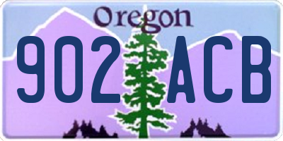 OR license plate 902ACB