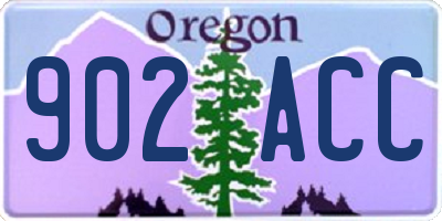 OR license plate 902ACC