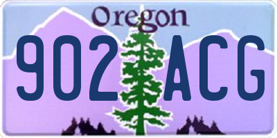 OR license plate 902ACG