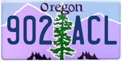 OR license plate 902ACL