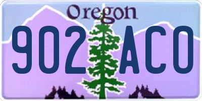 OR license plate 902ACO
