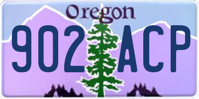 OR license plate 902ACP