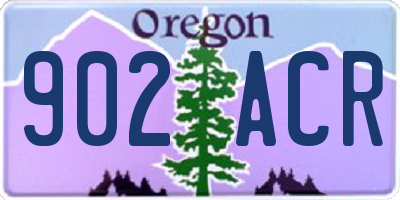 OR license plate 902ACR