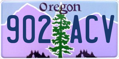 OR license plate 902ACV