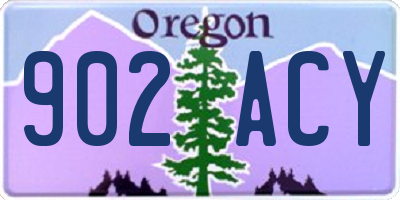 OR license plate 902ACY
