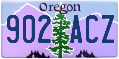 OR license plate 902ACZ