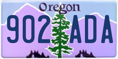 OR license plate 902ADA
