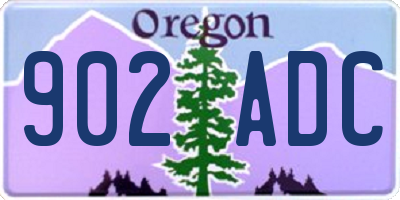 OR license plate 902ADC