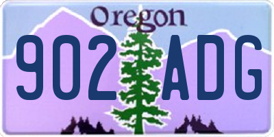 OR license plate 902ADG