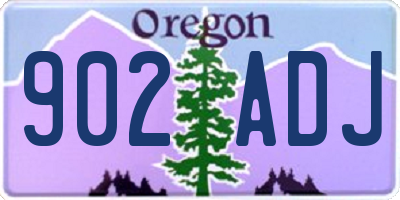 OR license plate 902ADJ