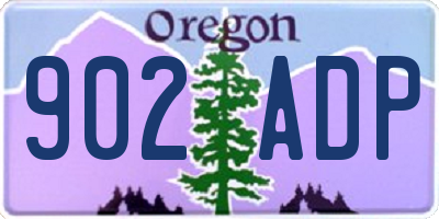 OR license plate 902ADP