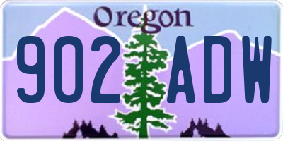 OR license plate 902ADW