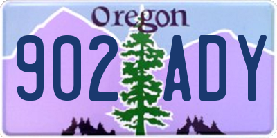 OR license plate 902ADY
