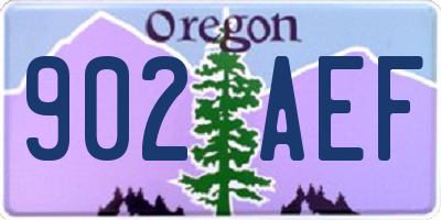 OR license plate 902AEF