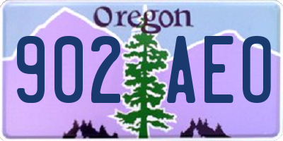 OR license plate 902AEO
