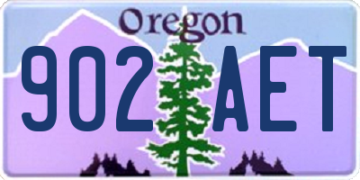 OR license plate 902AET