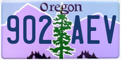 OR license plate 902AEV