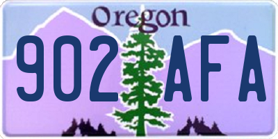 OR license plate 902AFA