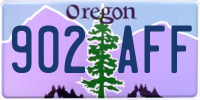 OR license plate 902AFF
