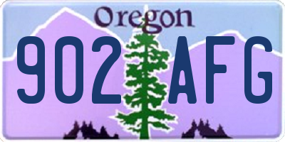 OR license plate 902AFG