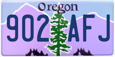 OR license plate 902AFJ