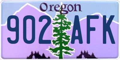 OR license plate 902AFK