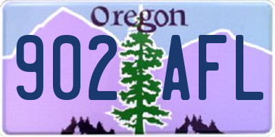 OR license plate 902AFL