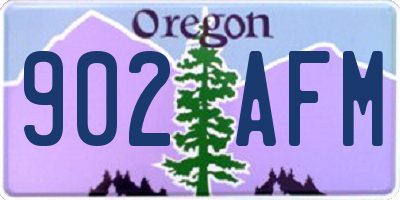 OR license plate 902AFM