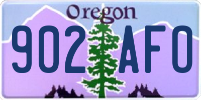 OR license plate 902AFO