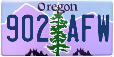 OR license plate 902AFW