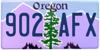 OR license plate 902AFX