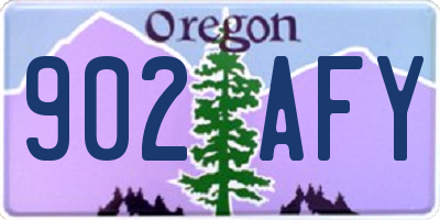 OR license plate 902AFY