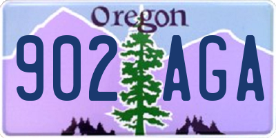 OR license plate 902AGA