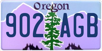OR license plate 902AGB