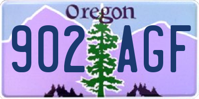 OR license plate 902AGF