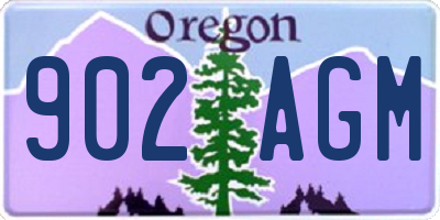 OR license plate 902AGM
