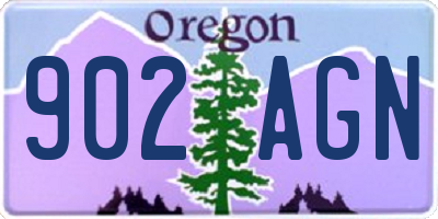 OR license plate 902AGN