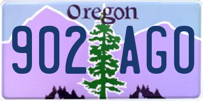 OR license plate 902AGO