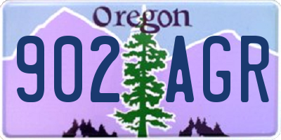 OR license plate 902AGR
