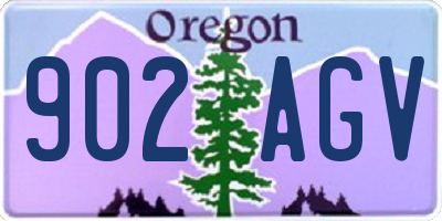 OR license plate 902AGV