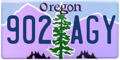 OR license plate 902AGY