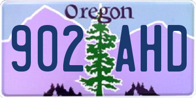 OR license plate 902AHD
