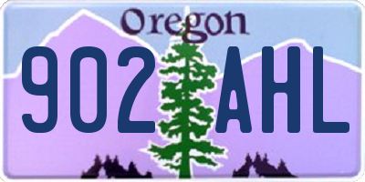 OR license plate 902AHL